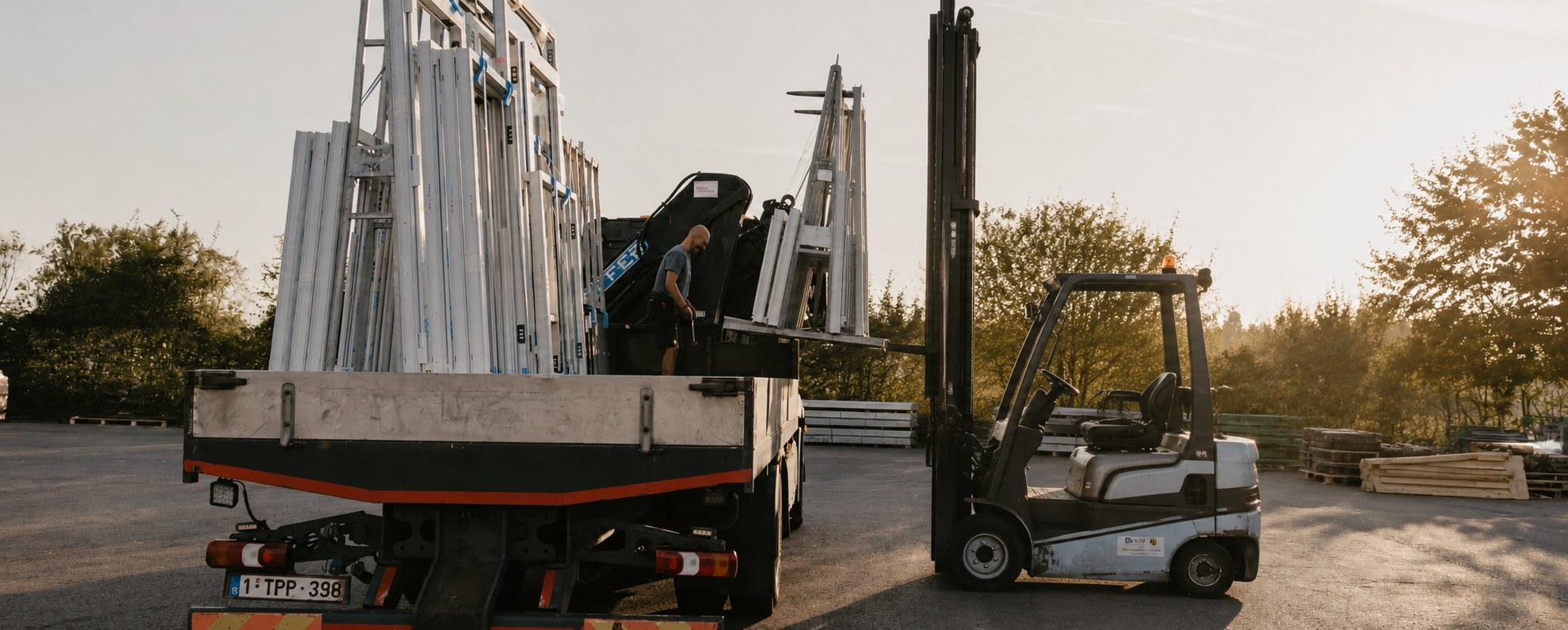 Livraison de menuiserie sur chantier