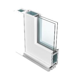 Coupe du profilé de porte SOFTLINE 70 AD